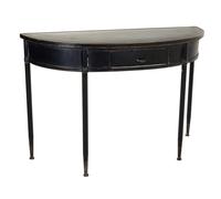 Kit Recibidor Consola De Metal Negro Con 1 Cajon