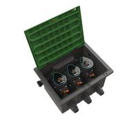 GARDENA Bloc-vanne 9 V Bluetooth® 01286-20 – Boîtier de montage au sol programmable par application
