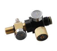 Kit régulateur HPA en acier inoxydable avec manomètre et compatibilité pour réservoirs filetés 5/8-18UNF ou 18x1,5 (5/8 avec régulateur)