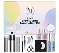 Kit Rehaussement de Cils, Brow Lift Kit Sourcil, Solution 2 en 1, Durée 6-8 Semaines, 15 Applications, Permanente DIY Sourcils, a