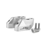 Kit Rehaussement Rehausseur De Guidon De Moto pour BMW R1200RS 2015-2020 R1250RS 2019-2021, Kit De Rehausseur De Guidon Réglable D'adaptateur Guidon(Argent 2)