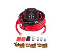 VEVOR Kit Relais Sensible à la Tension 12 V 300 A 6 m 2 AWG Isolateur de Batterie Double Intelligent VSR Manuel Automatique Compatible Batteries Lithium-ion pour Voiture Camion Camping-car UTV VTT