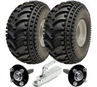 Kit Remorque ATV: 2 Roues 22x11-8 Open Centre P308, essieux 35x35x200, attelage acier 750 kg, capacité 310 kg
