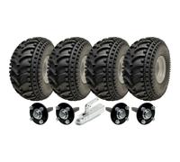 Kit remorque ATV: 4x roues 22x11.00-8 Open Centre P308, fusées 35x35x200, attelage acier 750kg, capacité kit 620kg