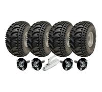 Kit Remorque Double Essieu - WANDA - P308 - 22x11.00-8 - Charge 620kg - Attelage Acier