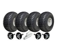 Kit remorque quad à double essieu 22x11.00-8 pneus tout-terrain cramponnés, attelage routier conforme, charge utile 620 kg