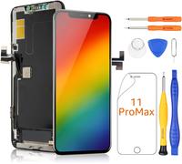 Kit Remplacement Ecran Yodoit pour iPhone 11 Pro Max COF Plein HD LCD Affichage 3D Touch Digitaliseur Cadre pour Modele A2161, A2218 avec Kit Outils de Reparation