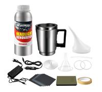 Kit Renovation Phare Voiture 200ml Kit de rénovation de phares de Voiture avec Tasse d'atomisation Kit Polissage jaunissement Flou