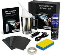 Kit Renovation Phare Voiture, Kit de rénovation de phares de Voiture avec | Tasse d'atomisation, Kit Polissage jaunissement Flou Scratch du Phares des Auto et de Moto(200ml Set)