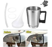 Kit Renovation Phare Voiture pour l'Oxydation et Les Rayures, Renovateur Phare Voiture avec Tasse d'atomisation , Polymerisation P