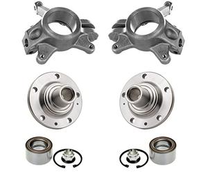 Kit Réparation AVEC 2 Porte Fusées ET 2 Moyeux ET 2 Roulements de Roue Avant Gauche et Avant Droit 24 mm compatible pour INTERSTAR X70 MOVANO A X70 MASTER II - 7701206740 4403023 4403024