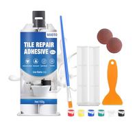 Kit Réparation Baignoire Acrylique, Kit Reparation Carrelage, Kit de Réparation D'émail, Kit Réparation Receveur de Douche Résine pour Carrelage, Rayures, Trous, Fissures-Plus D'options de Couleurs
