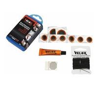 Kit reparation boyaux - boite (6 patchs 15mm + 2 patchs 25mm + colle 5g + rape acier) avec notice G