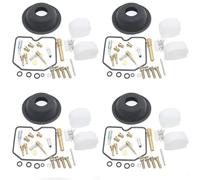 Kit Réparation Carburateur 4 Pièces pour Kawasaki pour ZL600 pour Eliminator 1995-1997 Joints Gicleurs Principaux Vis Piston Membrane réparation(5A)