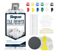 Kit Reparation Carrelage, 85g Kit De Réparation Pour Marbre Et Granit, Destiné À Traiter Les Rayures, Les Trous, Les Fissures, Et Les Surfaces Dures Dans Les Salles De Bains Et Les Cuisines