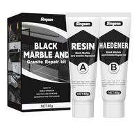 kit reparation carrelage noirs,kit réparation receveur de douche résine pour réparer les éclats dans le granit, le marbre, les baignoires, ainsi que les trous, les fissures, les interstices et les ray