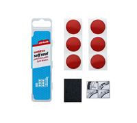 Kit réparation chambre à air red devils avec rustines autocollantes-autoadhesives rouges - boîte 6 rustines autoadhesives 25mm + papier ponce avec notice Weldtite Marron