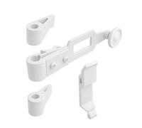 Kit Réparation Espagnolette Standard pour Volets Battants et Persiennes - Fermeture Sécurisée avec Poignée, Embouts Courts, Support 2 Vantaux - Polyamide Résistant - Garantie 1 an (Blanc)