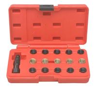 Kit réparation filetage bougie d'allumage - vidaxl - 16 pièces - M14x1,25 mm - Acier au carbone