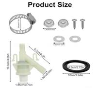 Kit Réparation Fuite pour wc Mobil-home Modèles 300 à 321 Kit | Valve 385311641, joint boule pour précis, collier serrage, maille , stop fuite immédiat