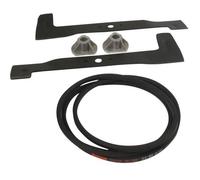 Kit réparation lames pour tondeuse autoportée CASTELGARDEN à éjection arrière 92cm, composé de: 1 lame gauche, 1 lame droite, 1 Cour