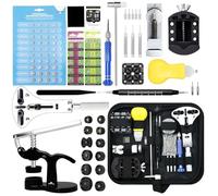 Kit Réparation Montres, GLDCAPA Kit de Remplacement des Piles de Montres Professionnelles, Kit d'outils Pour Retirer les Maillons de la Montre, Set Presse à Montres Avec 60pcs Piles Montres