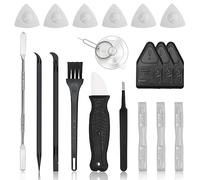 Kit Reparation,Outil D'ouverture en Plastique,Spatule Métallique,Spudger Pied de Biche,Pince ESD,Ventouse,20 pc Kit Nettoyage Montage pour iPhone/iPad/PS4/Xbox Switch/ordinateur/Mac,téléphone,tablette