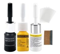 Kit Reparation Pare Brise, Kit De Réparation De Verre Fissuré, Kit À Base De Résine pour La Réparation des Fissures du Pare-Brise De Voiture, Liquide De Réparation De Verre pour Les Étoiles