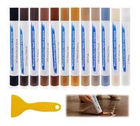 Kit Reparation Parquet 12 Couleurs, Kits de Réparations de Cire Dure | Kit Reparation Carrelage pour Sol,avec Grattoir,Réparations Carrelages pour Stratifié, Bois, PVC, Carrelag, Meubles