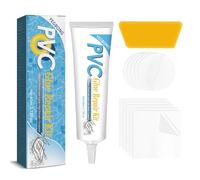 Kit Reparation Piscine, Kit De Reparation Liner Piscine, avec 60ml Colle Piscine et 10 Pcs Rustine Piscine, Kit Reparation Piscine PVC,Convient aux Piscines,Baignoires et Divers Produits Gonflables