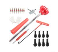 Kit Réparation Pneus 22 Pièces Acier Robuste | Acier épaissi antirouille, poignée ABS antidérapante, mèches durables, réparation solide