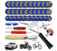 Kit réparation pneus Outil de Rustine Étanche avec Scellant et Roue de | Kit de réparation pneumatiques tracteur Pour le changement des pneumatiques sur camion et vélo bicyclette m