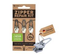 Kit Réparation pour Fermetures Éclair Métal & Plastique - 1pc, Argent (L)