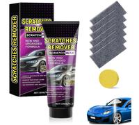 Kit Réparation Rayures Voiture 120g,Contenant un Tissu Nano x6 et Une Boule éponge,Polish Efface Rayures Carrosserie,Adapté