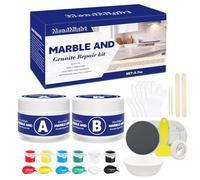 Kit Réparation Receveur Douche Résine & Carrelage Sol - Réparation Baignoire Acrylique, Comptoirs Granit/Marbre/Quartz | Résine Époxy Étanche | Réparation Fissures, Éraflures, Trous | Conforme UE