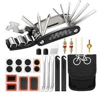 Kit Reparation Velo, Trousse Outils de Vélo, Kit Reparation Pneu Velo, Outil Multifonction 16 en 1,Rustine Velo Accesoire pour Bicyclette, VTT, Cyclisme