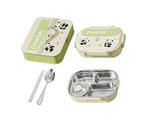 Kit repas - Boîte à déjeuner avec compartiments, conteneurs de rangement avec ustensiles pour bureau, école, filles, garçons, hommes, femmes, camping, voyage, pêche, extérieur