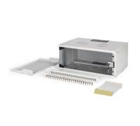 DIGITUS Kit réseau 19 Pouces - 4U - Non monté - Soho Pro - Gris | Armoire réseau - Étagère 1U - Panneau de brassage 24 ports - 24 modules Keystone - 30 câbles de raccordement
