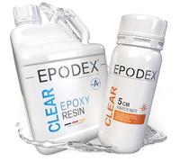 Kit résine époxy ECO+ EPODEX | Résine époxy transparente pour des coulées jusqu’à 5 cm | Kit de résine de coulée avec ou sans pigments de couleur | Pour table rivière, lampe, hautes coulées et plus