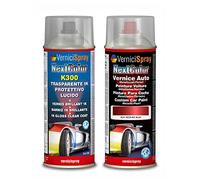Kit Retouche Voiture compatible avec CITROEN AX KJA ROUGE D'ENFER NACRE' M. - Bombe de peinture Couleur originale du constructeur et Vernis Transparent, 400 ml