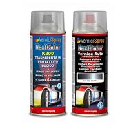 Kit Retouche Voiture compatible avec CITROEN C1 KTA GRIS CARLINITE MET. - Bombe de peinture Couleur originale du constructeur et Vernis Transparent, 400 ml