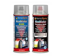 Kit Retouche Voiture compatible avec MICROCAR M.GO M7433 CHAMPAGNE DORE' MET. - Bombe de peinture Couleur originale du constructeur et Vernis Transparent, 400 ml