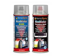 Kit Retouche Voiture compatible avec PEUGEOT 208 1P PULSION D'ANYLINE VIOLET MET. - Bombe de peinture Couleur originale du constructeur et Vernis Transparent, 400 ml