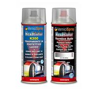 Kit Retouche Voiture compatible avec ROLLS ROYCE GHOST WR26 SILVER MET. - Bombe de peinture Couleur originale du constructeur et Vernis Transparent, 400 ml
