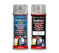 Kit Retouche Voiture compatible avec ROLLS ROYCE GHOST WR32 BLACK DIAMOND MET. - Bombe de peinture Couleur originale du constructeur et Vernis Transparent, 400 ml