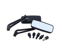 Kit rétroviseur moto Black Flat (2 pièces), Alu CNC universel M8 M10