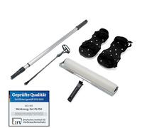 Kit revêtement époxy, outils d'application de nivellement - rouleau débulleur 40cm, poignée télescopique, malaxeur, semelles à clous - 4 pcs