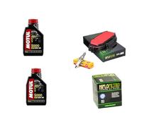 Kit révision bougie filtres + huile moteur compatible avec Suzuki AN 400 Burgman 2007 2015