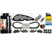 Kit révision filtre à air filtre à huile et huile pour Piaggio Beverly 350 avec ABS d'origine Piaggio avec courroie et bougie