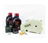Kit Révision Filtres Bougies pour PIAGGIO MP3 500 LT ie Business de 2011 à 2013 - MOTUL 7100 5w40 2L